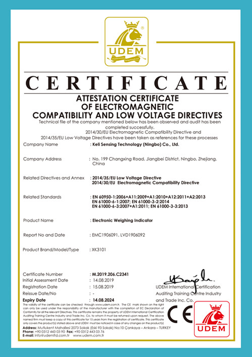 CE 認證 XK3101（UDEM）