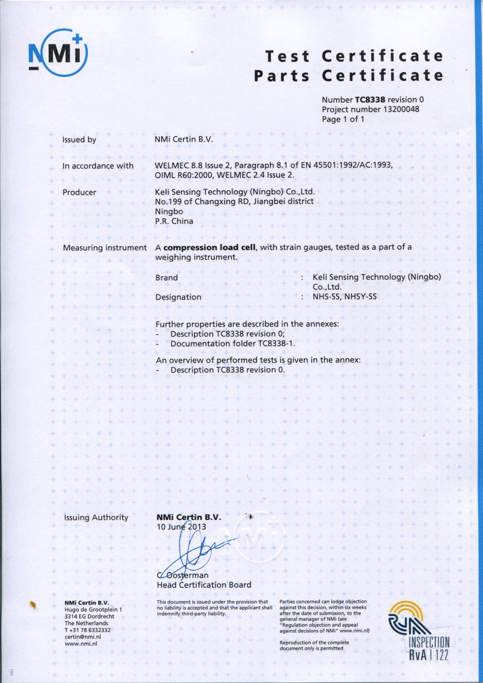 OIML-NHS-SS、NHSY-SS-1